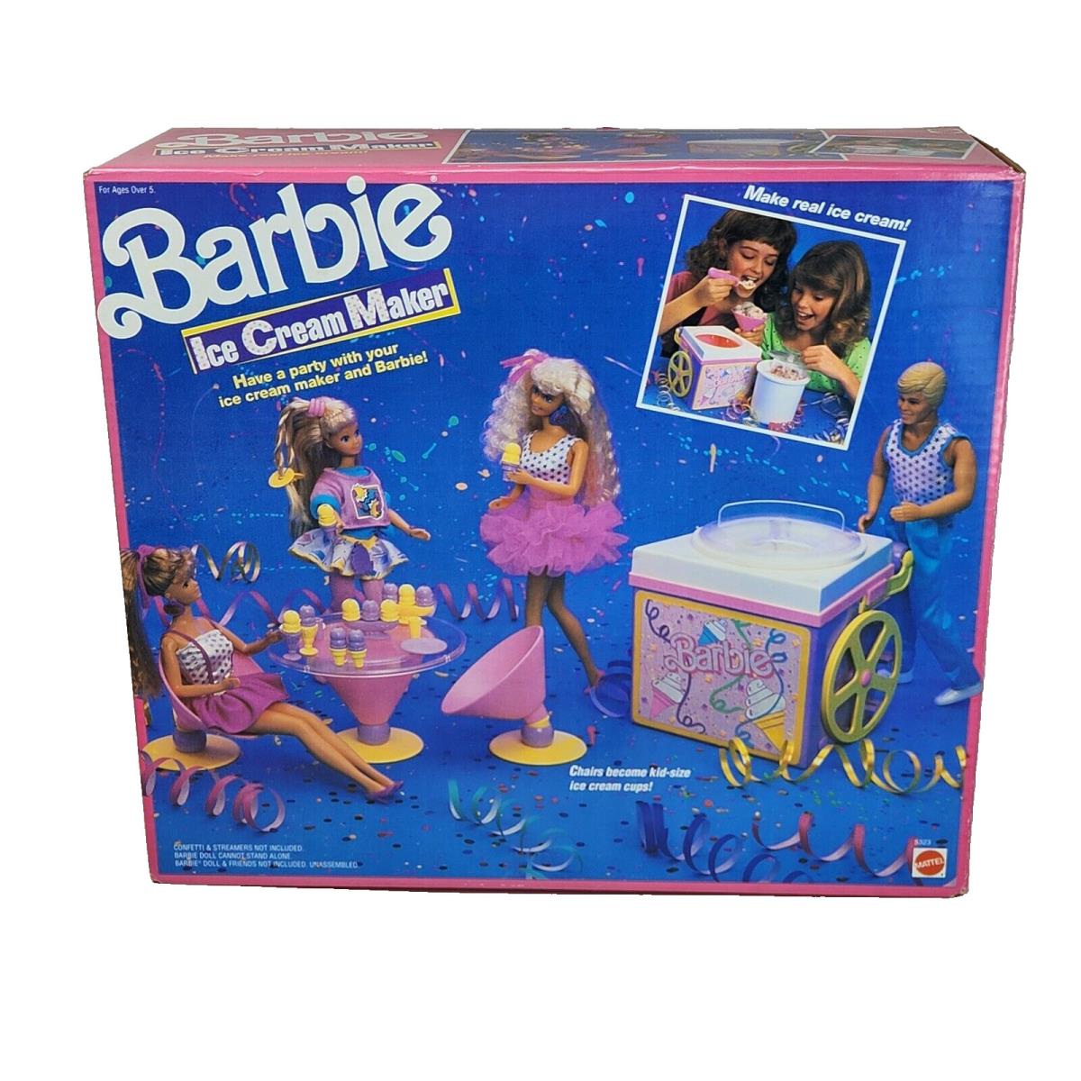 Vintage 1990 Mattel Barbie Ice Cream Maker Playset 5323