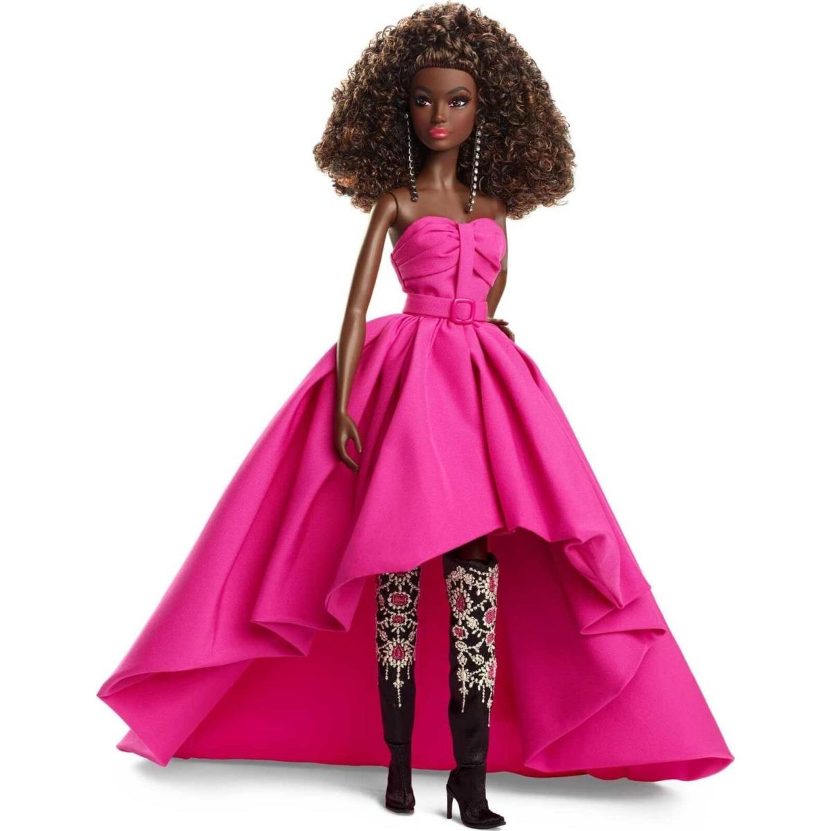 Barbie - Fuchsia Long Dress Doll in Taffeta with Sweetheart Neckline with Pleats