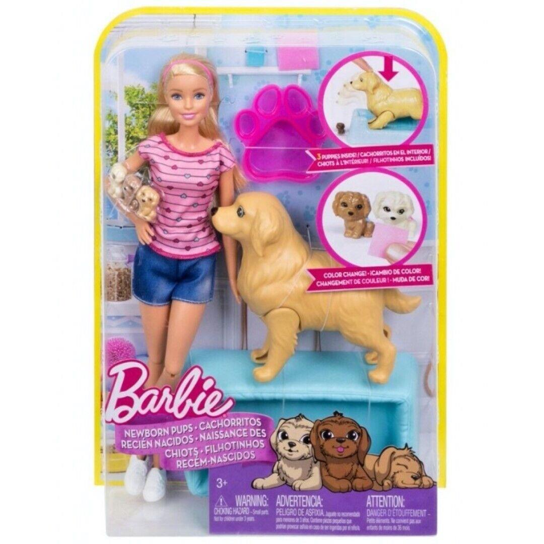 Mattel Barbie Taking Care of Newborn Puppies FDD43