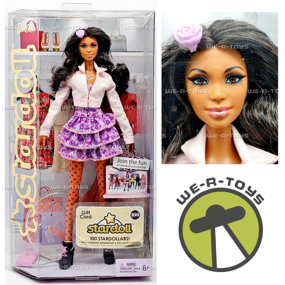 Barbie Stardoll Pretty in Pink African-american Doll 2011 Mattel W2199