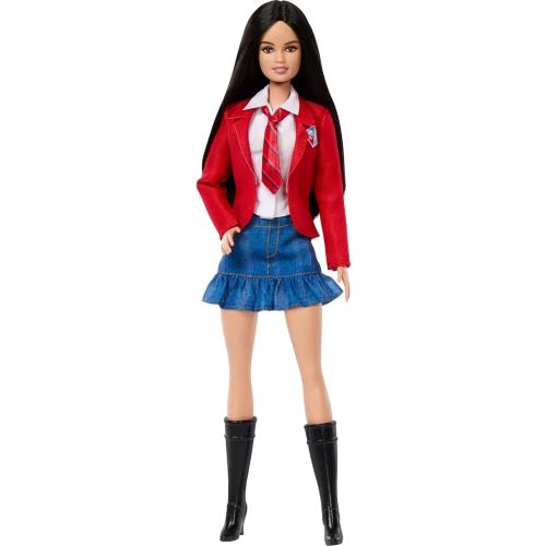 Barbie Doll Accessories Lupita Wearing Removable School Uniform with Boots