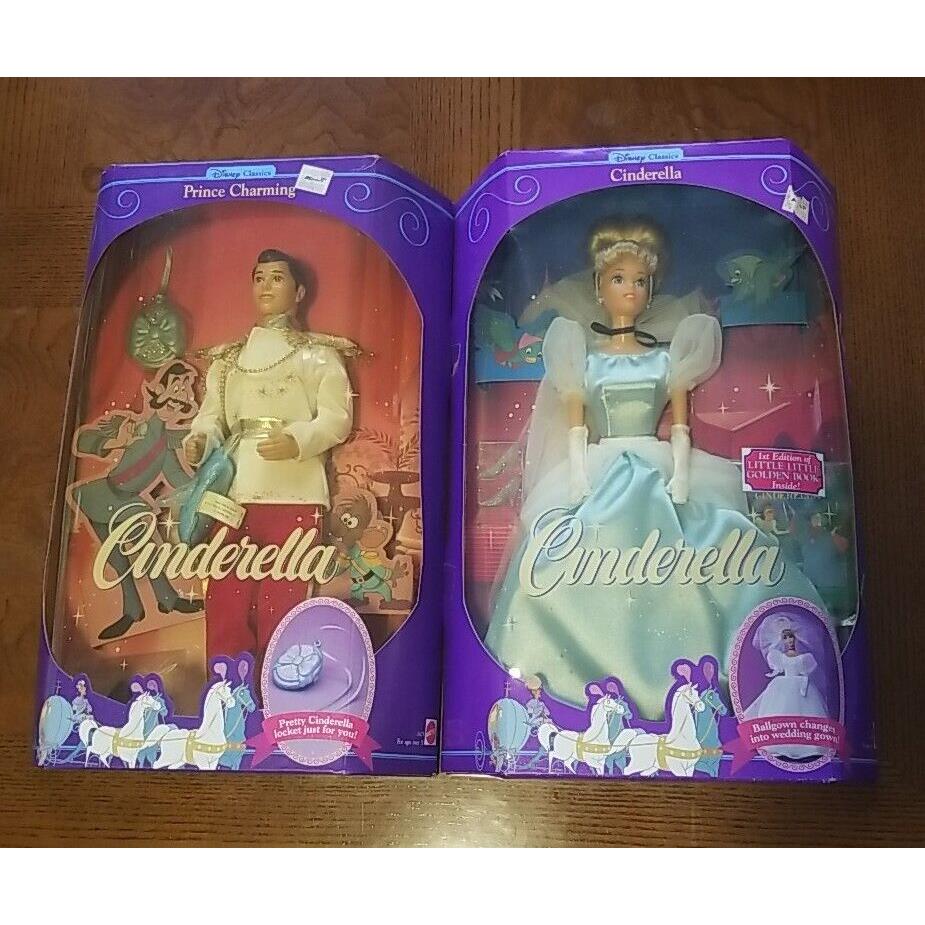 1991 Disney Classics Cinderella and Prince Charming Dolls + Locket For You