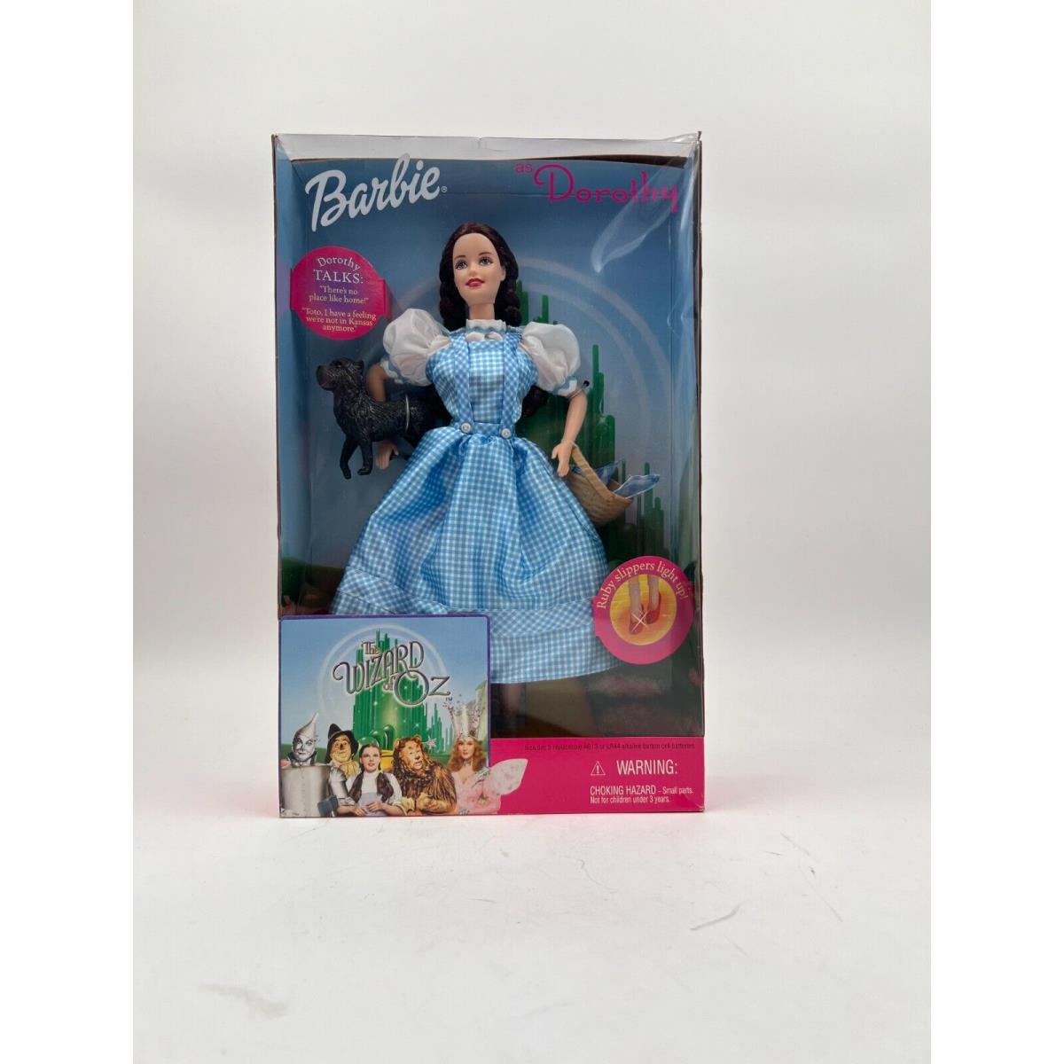 Barbie Wizard of Oz Dorothy Toto Doll Talking Dorothy 1999 Light up