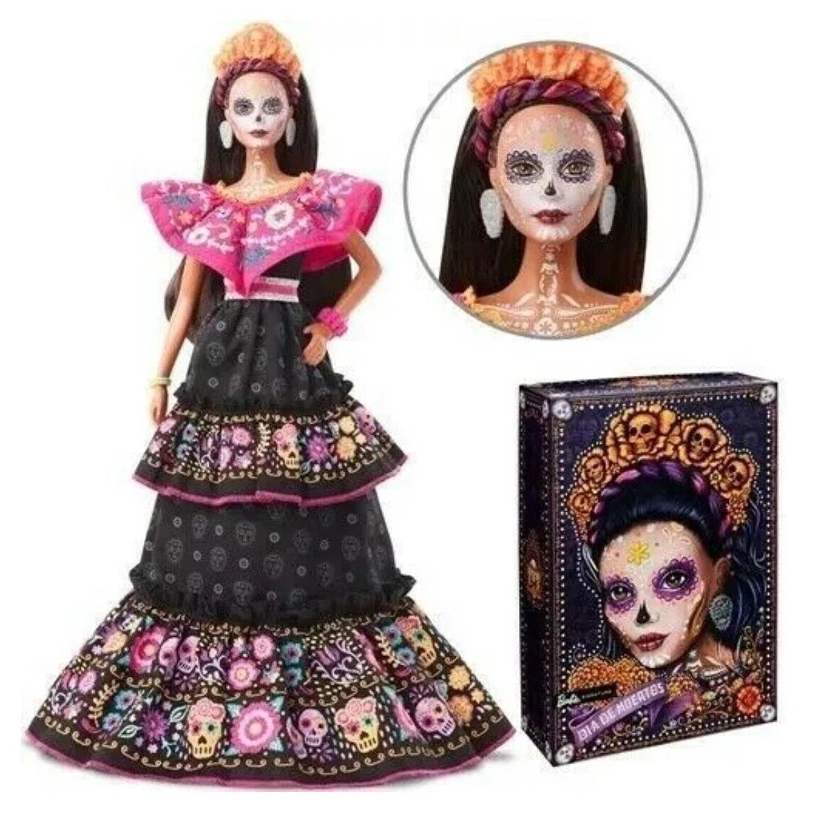 Barbie 2021 Dia De Los Muertos Day of Dead Female Girl Doll Mattel Never Opened