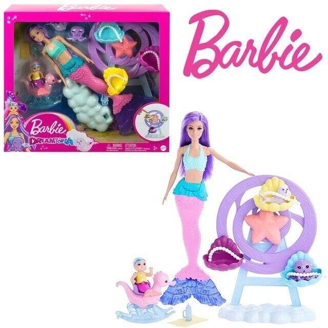 Mattel Barbie Mermaid Doll Nurturing Playset with Merbaby HLC30