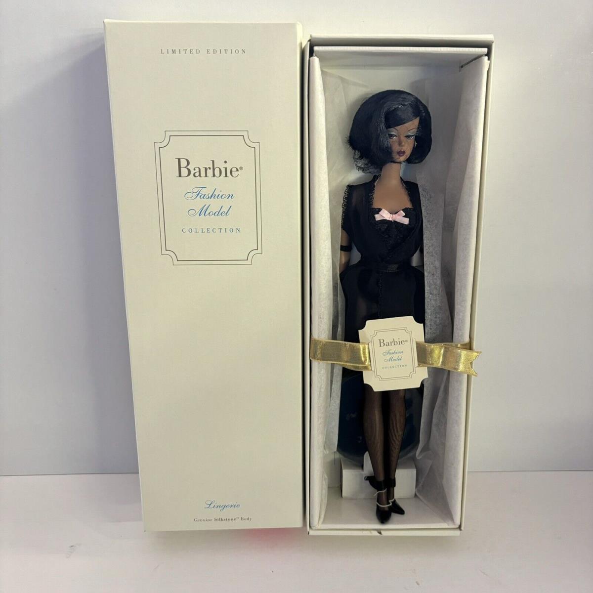 Barbie Silkstone Lingerie Doll 5 African American LE Coa Nrfb 2002 Mattel 56120