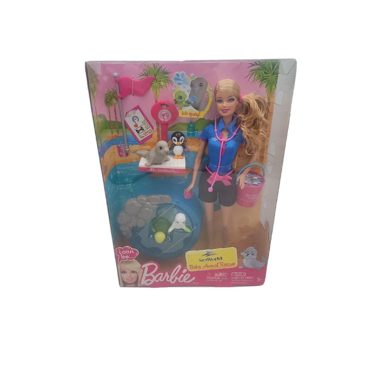 2013 Barbie I Can Be Seaworld Baby Animal Rescuer BBV41