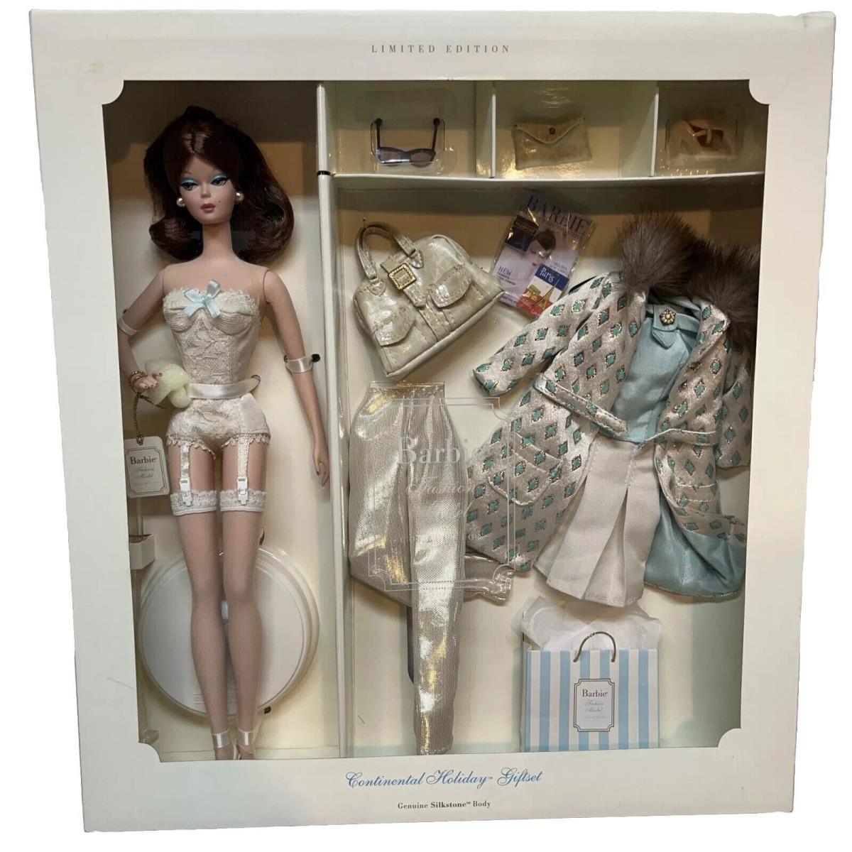 Barbie Continental Holiday Giftset Silkstone Barbie Doll Fashion Model 55497