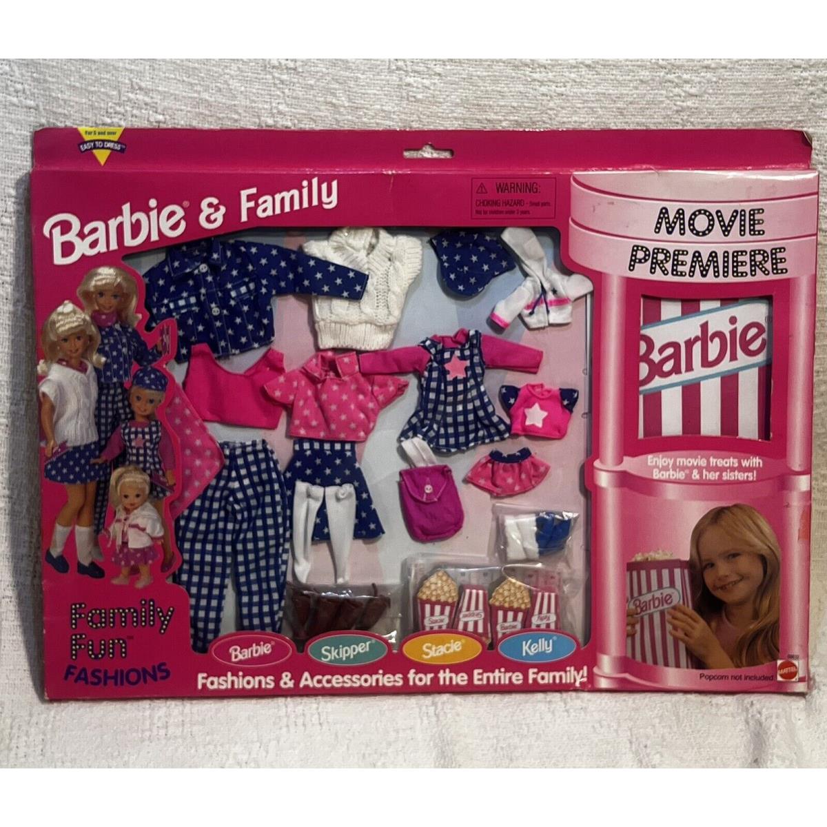 90s Barbie Movie Family Fun Fashions Mattel Premiere 68632 Clothes Vintage 1997