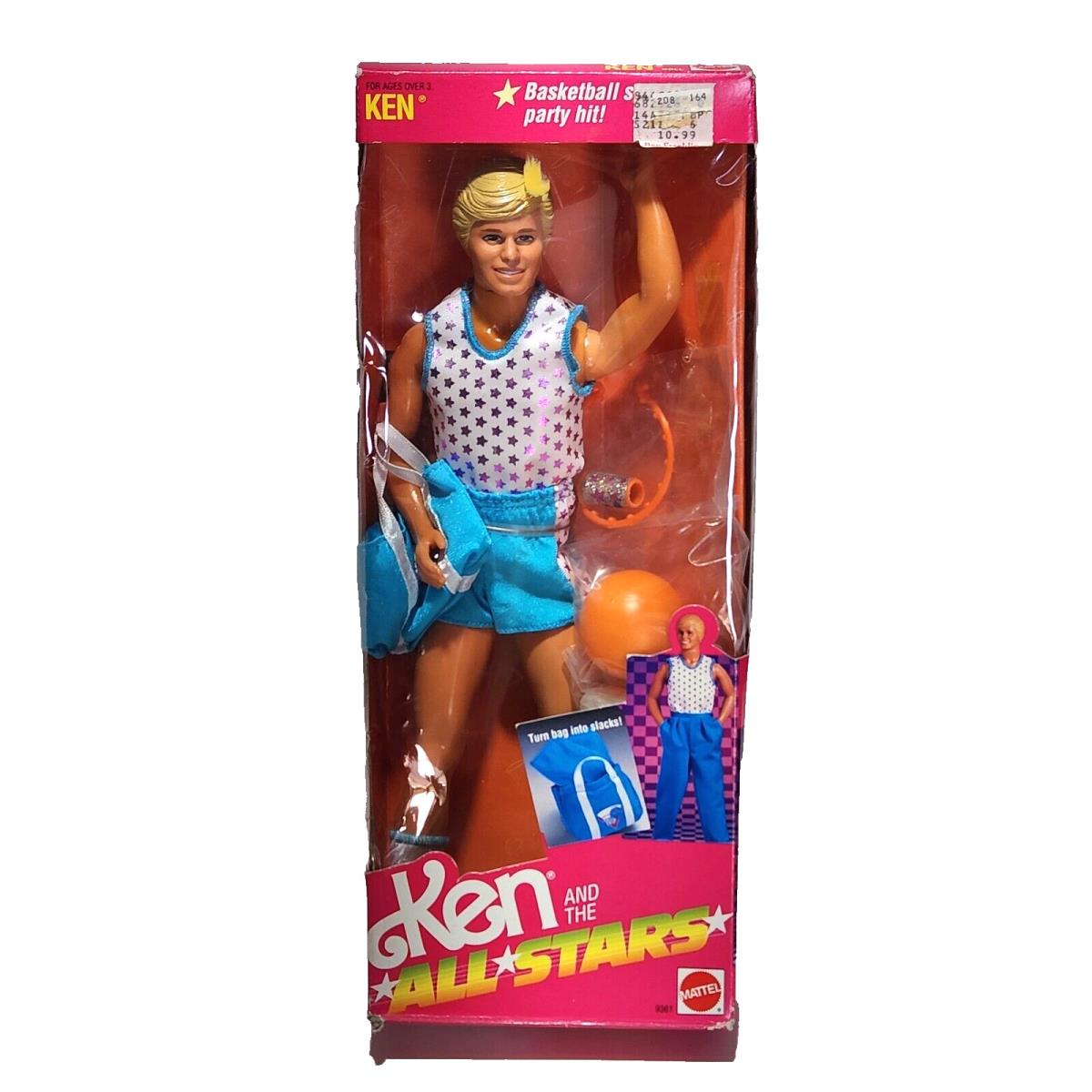 Vintage 1989 Mattel Ken and The All Stars Barbie Doll 9361