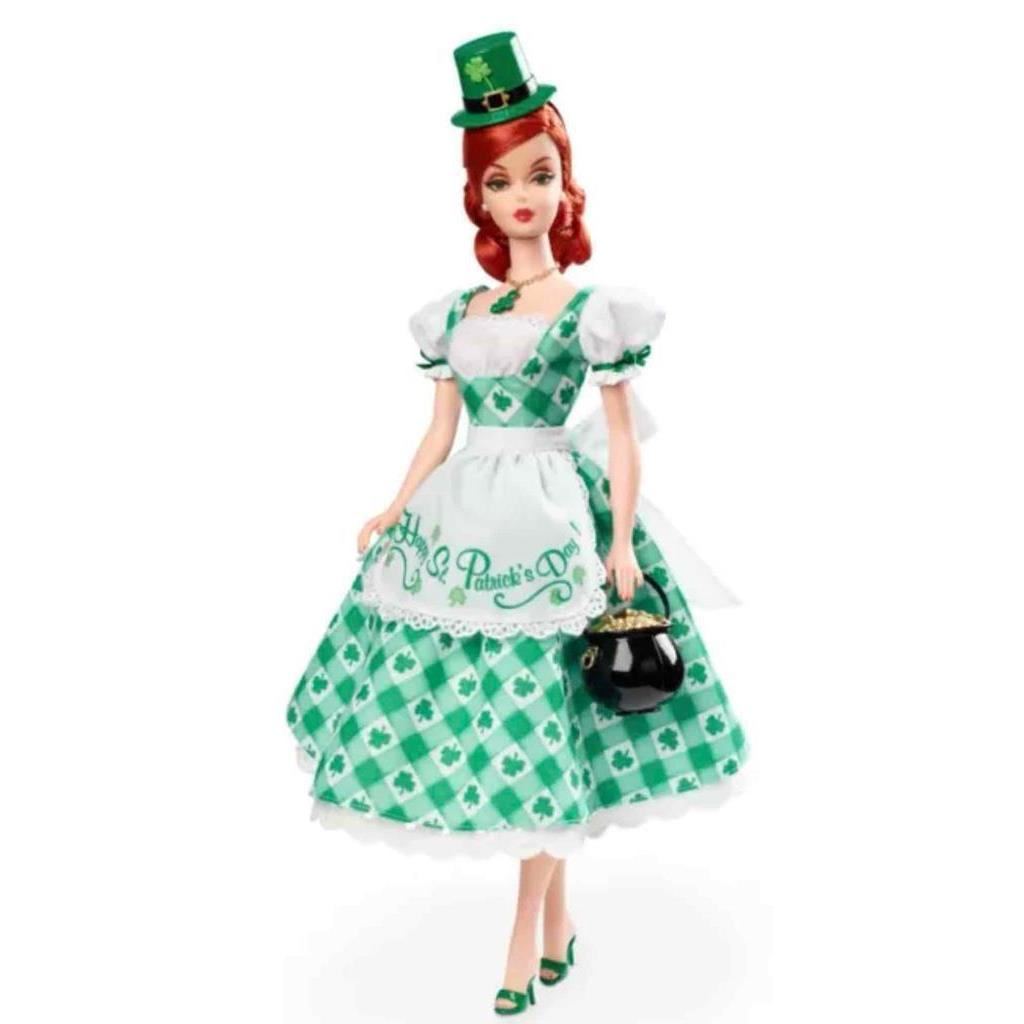 2015 Shamrock Celebration Barbie Doll Holiday Hostess Gold Label CGK93 Nrfb