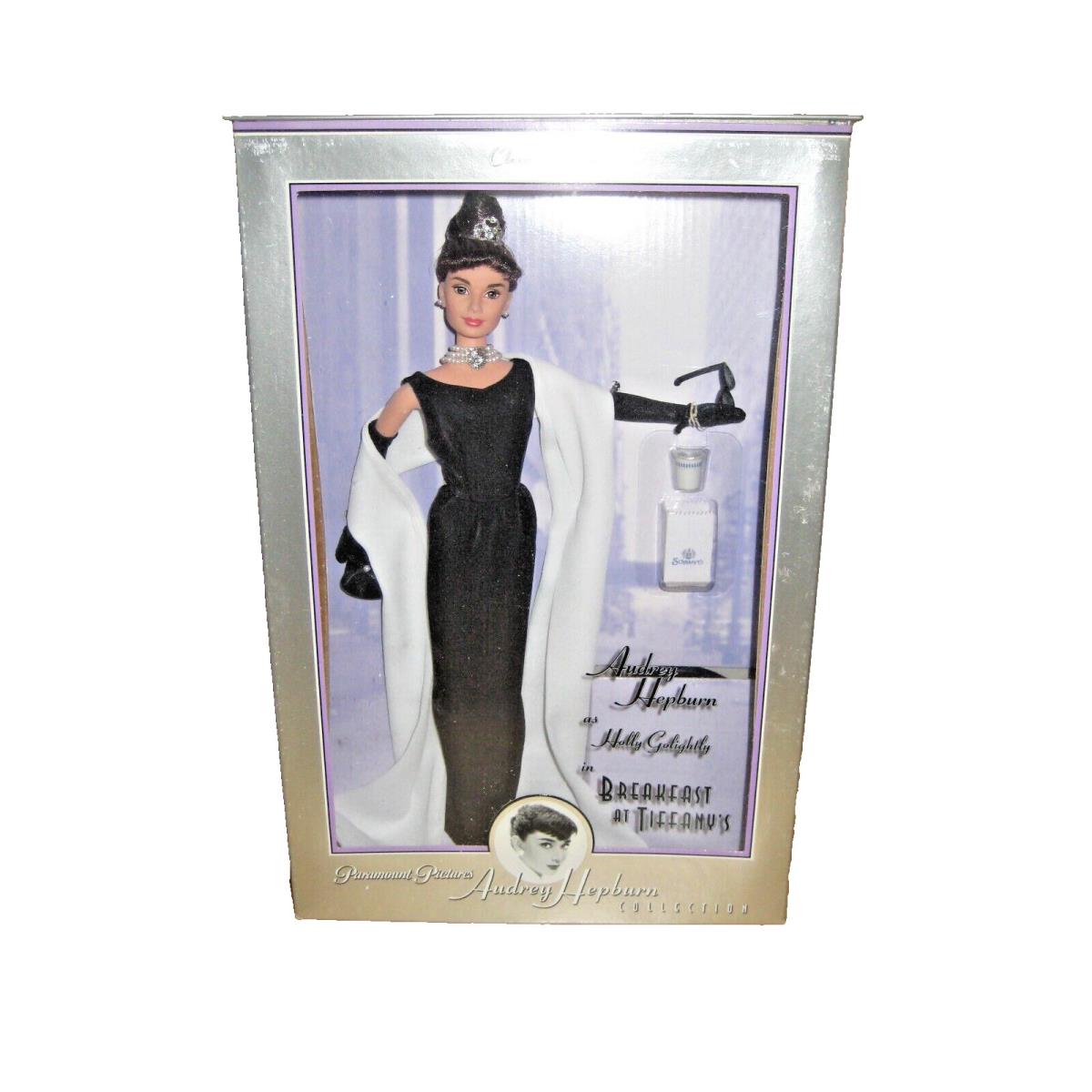 Audrey Hepburn Barbie Doll 1998 Breakfast at Tiffany`s Black Gown Box Dmg Nrfb