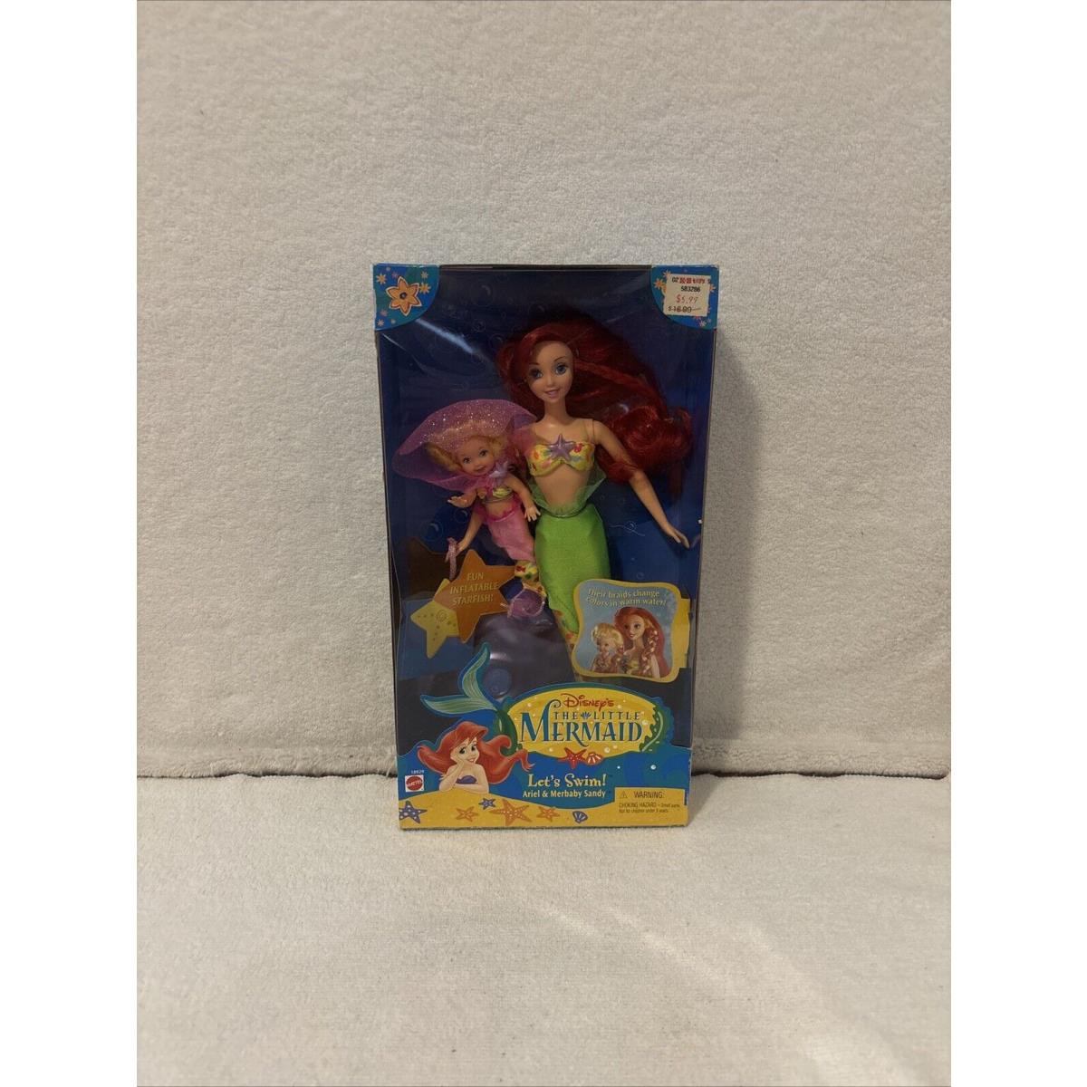 Vtg 1997 Disney`s Little Mermaid Let`s Swim Ariel Mermaid