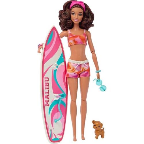 Mattel Barbie with Surfboard and Puppy HPL69