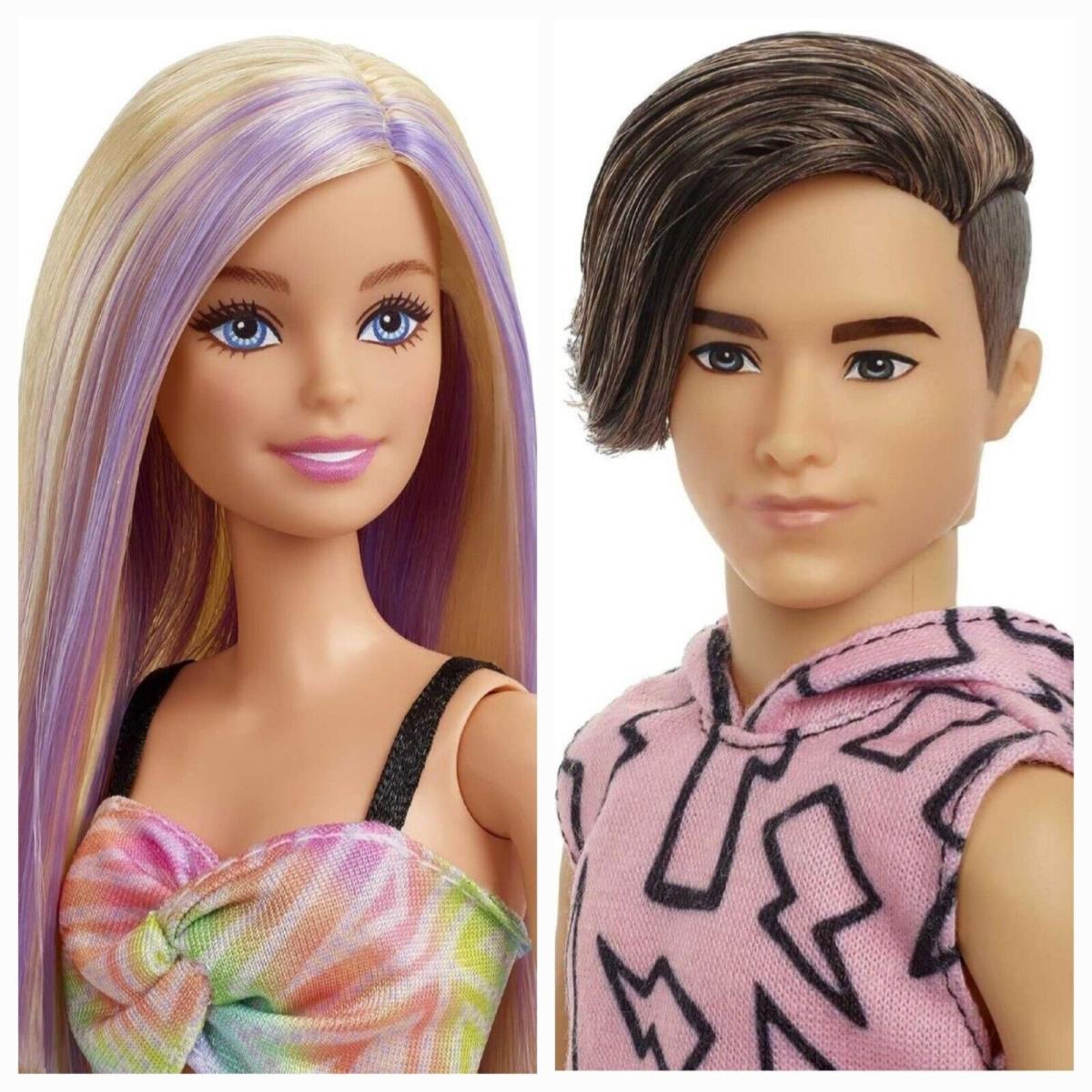 Barbie and Ken Fashionista 2-Pack 193 Slender Side Hair 190 Cute Couple