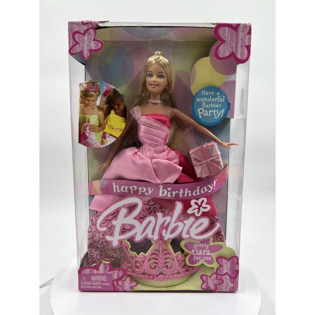 Happy Birthday Barbie with Pretty Tiara For You Blonde 2004 Nrfb