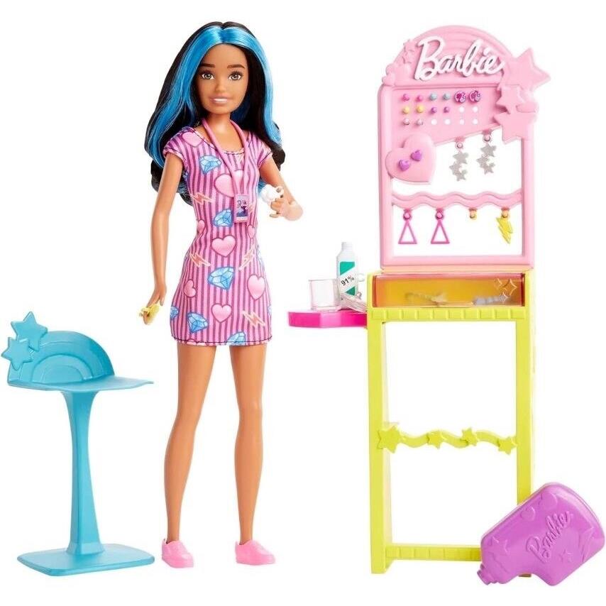 Mattel Barbie Toys Skipper Doll and Ear-piercer Set HKD78