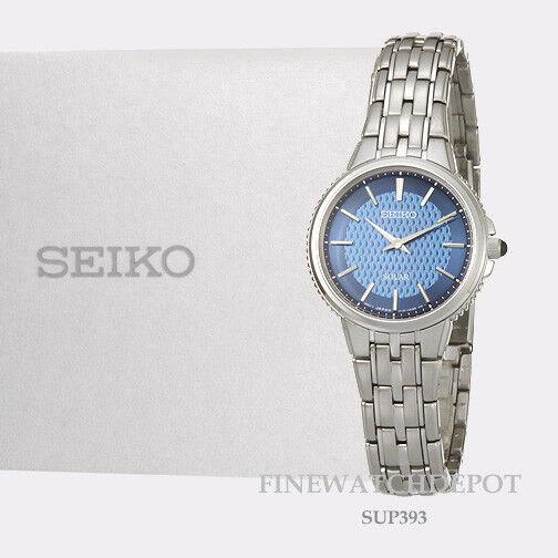 Seiko Solar Ladies Essentials Stainless Steel Bracelet Watch SUP393