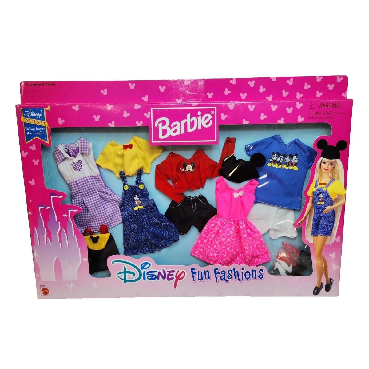 Vintage Mattel Disney Fun Fashions Barbie Outfits Set OF 5 68698