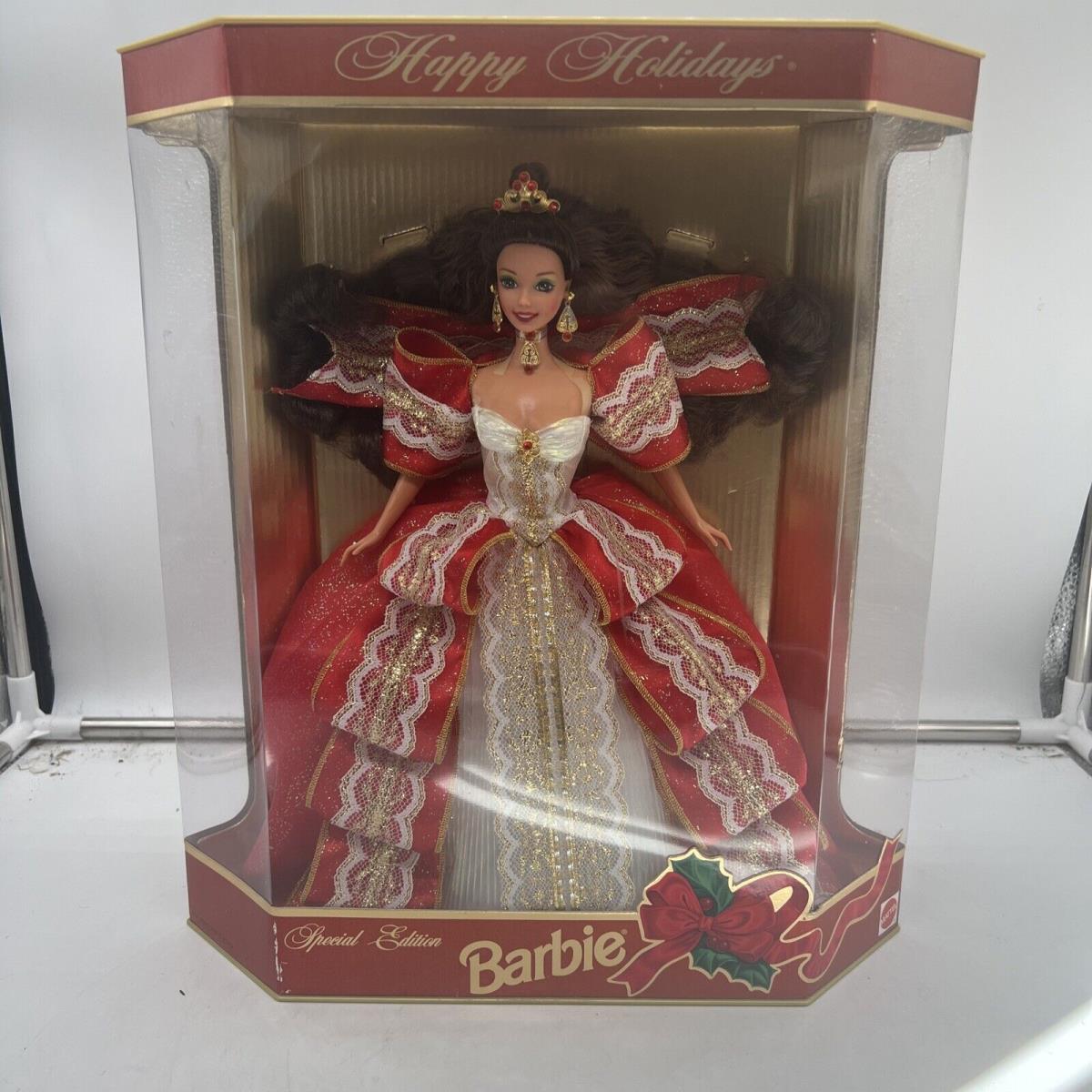 Mattel 1997 Vintage Holiday Barbie Rare Error Package Blue Eyes Mis-print