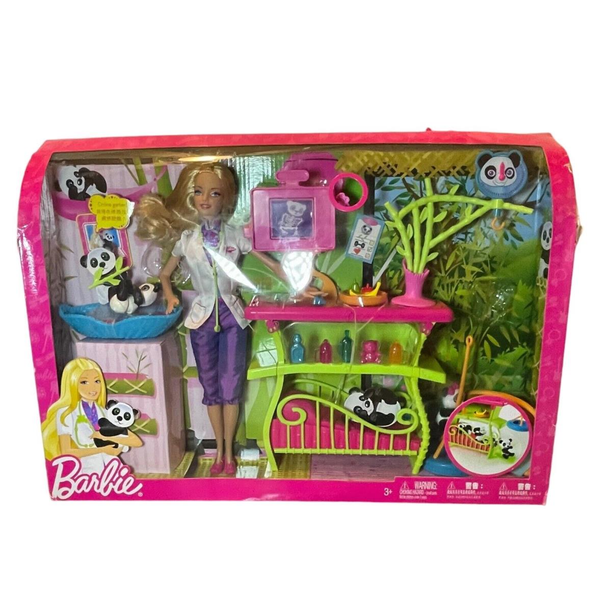 Barbie Panda Caretaker Vet Playset Two Pandas X-ray Veterinarian CGH89