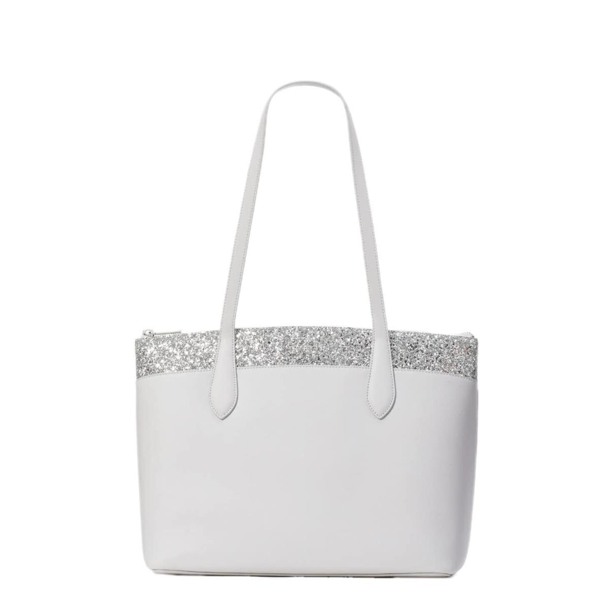 Kate Spade Flash Glitter Tote Silver Glitter/grey