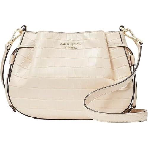 Kate Spade New York Dumpling Croco Embossed Leather Shoulder Crossbody Bare