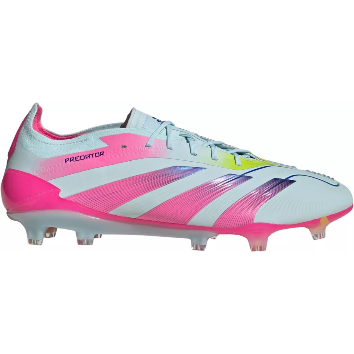 Mens Adidas Predator Elite FG Blue Pink Knit Soccer Cleats