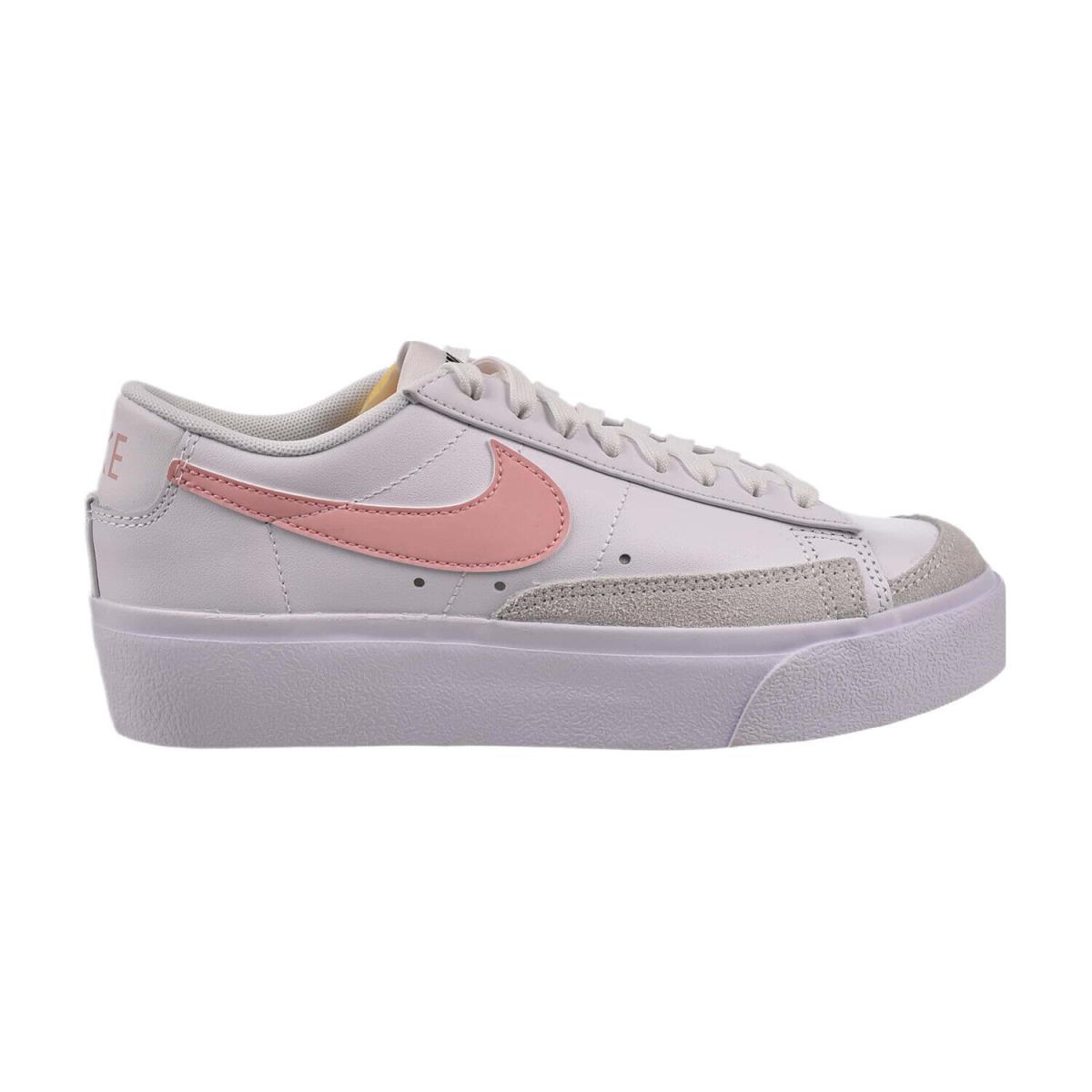 Nike Blazer Low Platform Women`s Shoes White-pink Glaze DJ0292-103 - White-Pink Glaze