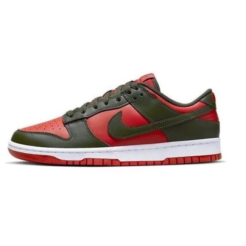 Men`s Nike Dunk Low Retro Bttys Mystic Red/cargo Khaki DV0833 600 - Mystic Red/Cargo Khaki