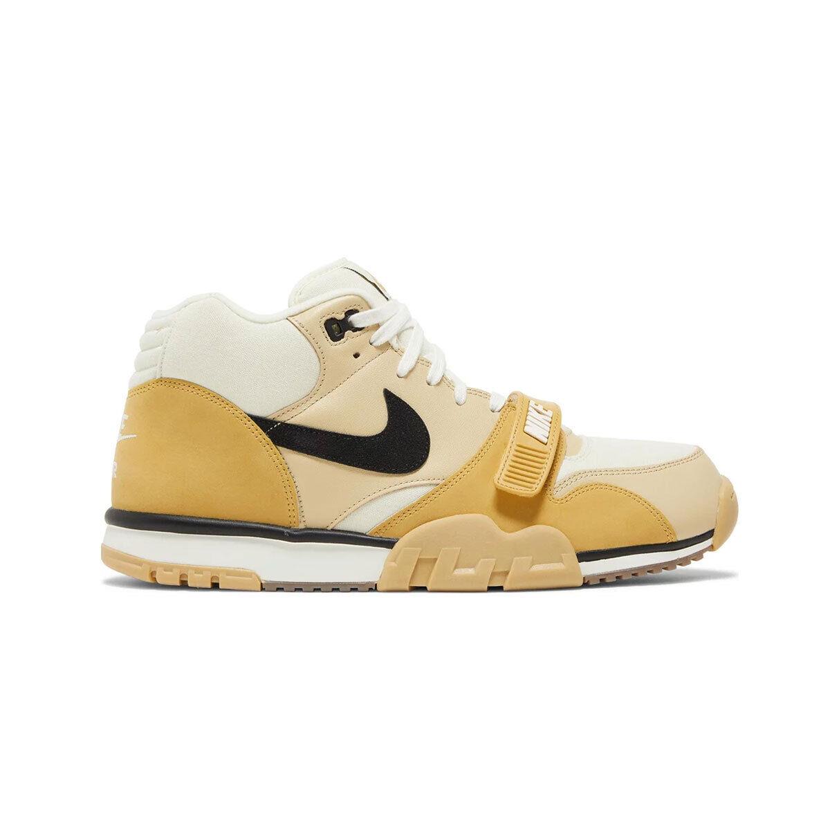 Nike Men`s Air Trainer 1 Coconut Milk DV7201-100 Black/team Gold/sail SZ 7-12 - Black/Team Gold/Sail