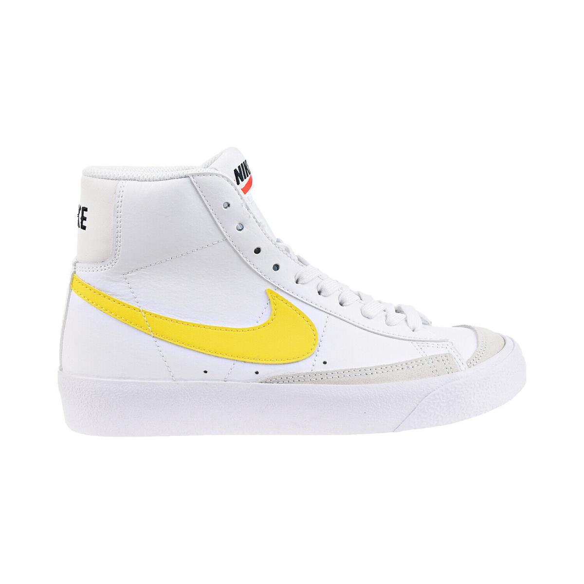 Nike Blazer Mid `77 GS Big Kids` Shoes White-vivid Sulfur-pecan DA4086-103 - White-Vivid Sulfur-Pecan