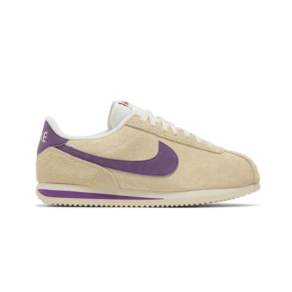 Nike Women`s Cortez Vintage Viotech Muslin Suede FJ2530-100 Milk/sail SZ 7-13 - Coconut Milk/Black/Team Orange/Sail