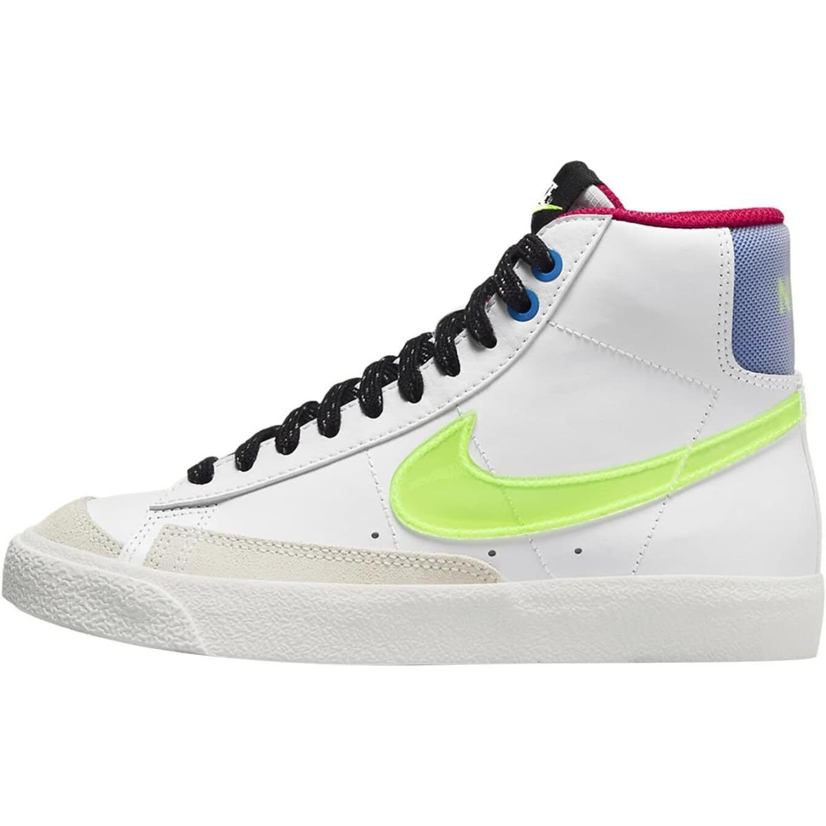 Big Kid`s Nike Blazer Mid `77 White/volt-hyper Royal DV2234 100 - White/Volt-Hyper Royal