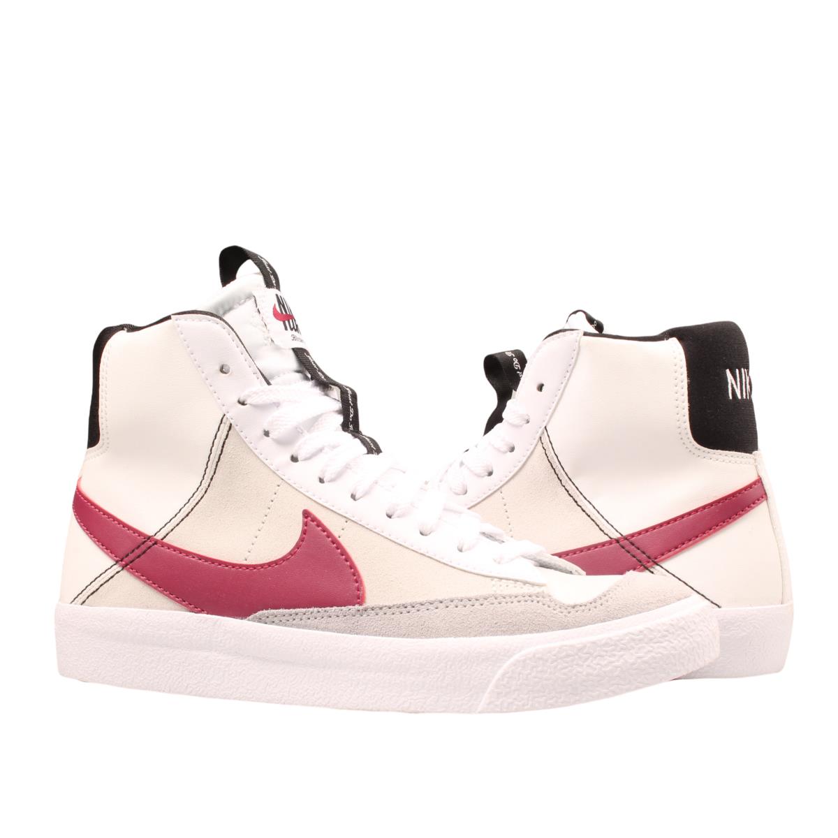 Nike Blazer Mid `77 SE Dance GS White/maroon-black Big Kids Shoes DH8640-101 - White/Rush Maroon-Black