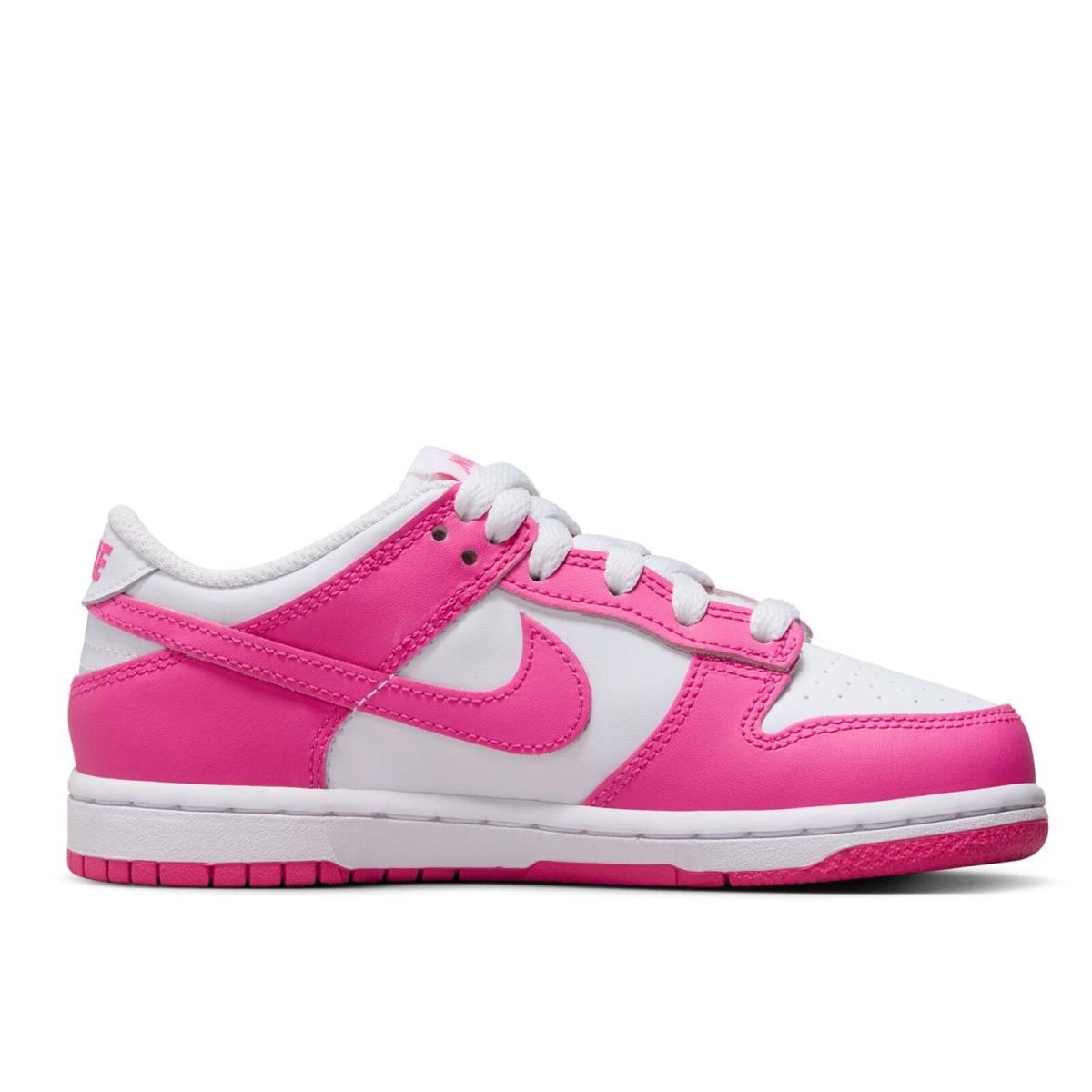 Little Kid`s Nike Dunk Low White/laser Fuchsia FB9108 102 - White/Laser Fuchsia