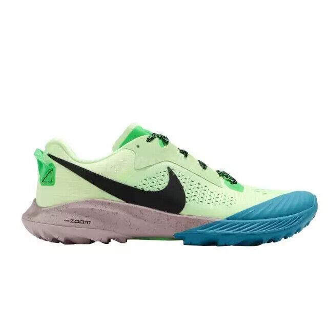 Nike Men`s Air Zoom Terra Kiger 6 Barely Volt Blue CJ0219-700 All Sizes - Blue