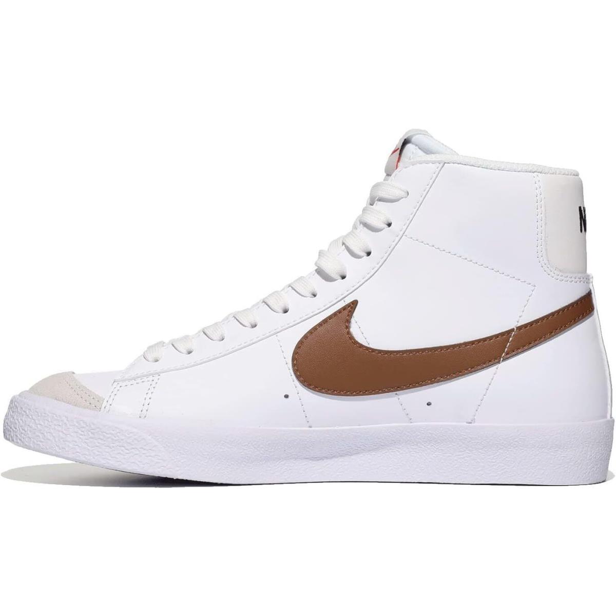 Big Kid`s Nike Blazer Mid `77 White/vivid Sulfur-pecan DA4086 103 - White/Vivid Sulfur-Pecan