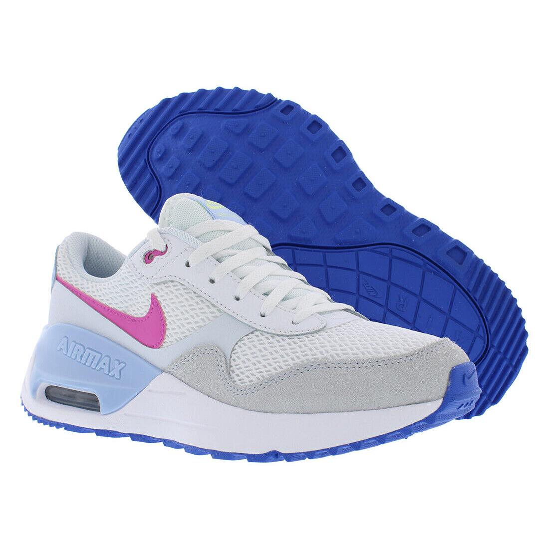 Nike Air Max Systm GS Girls Shoes - White/Active Fuchsia, Main: White