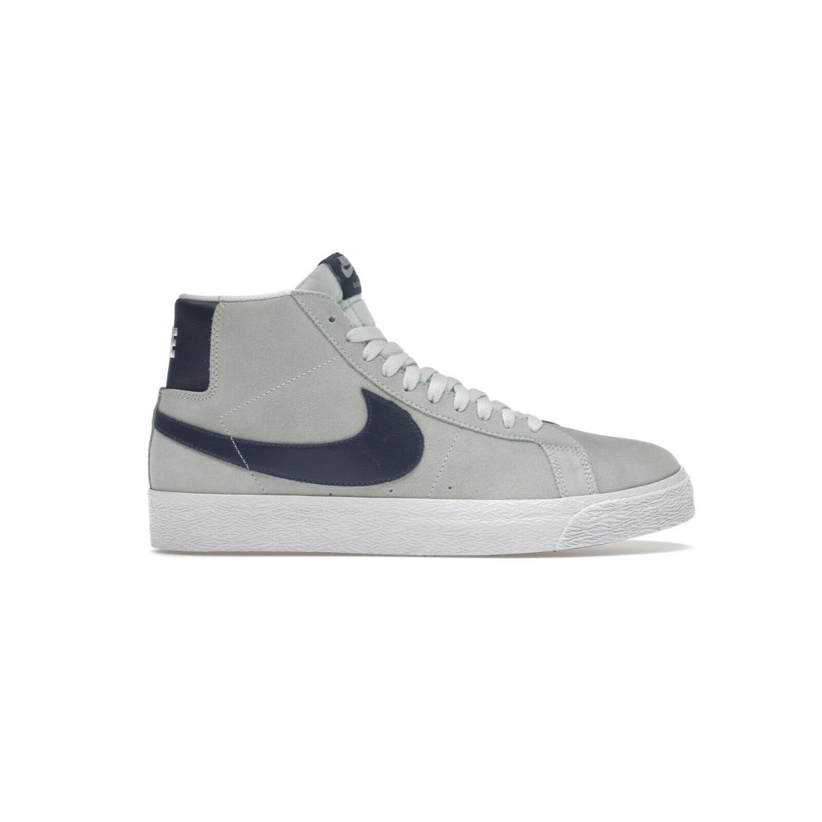 Nike SB Zoom Blazer Mid Barely Green Navy Sneakers 864349-303 855 Men`s Shoes - Barely Green/Navy-Barely Green