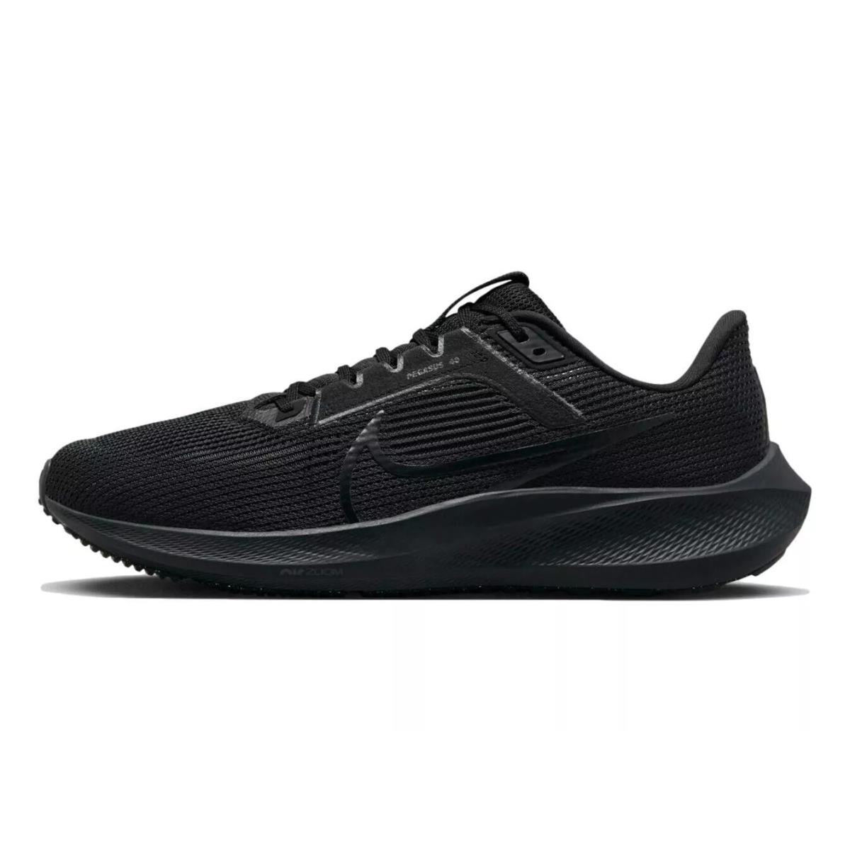 Nike Mens Air Zoom Pegasus 40 Running Shoes DV3853 002 - BLACK/BLACK ANTHRACITE