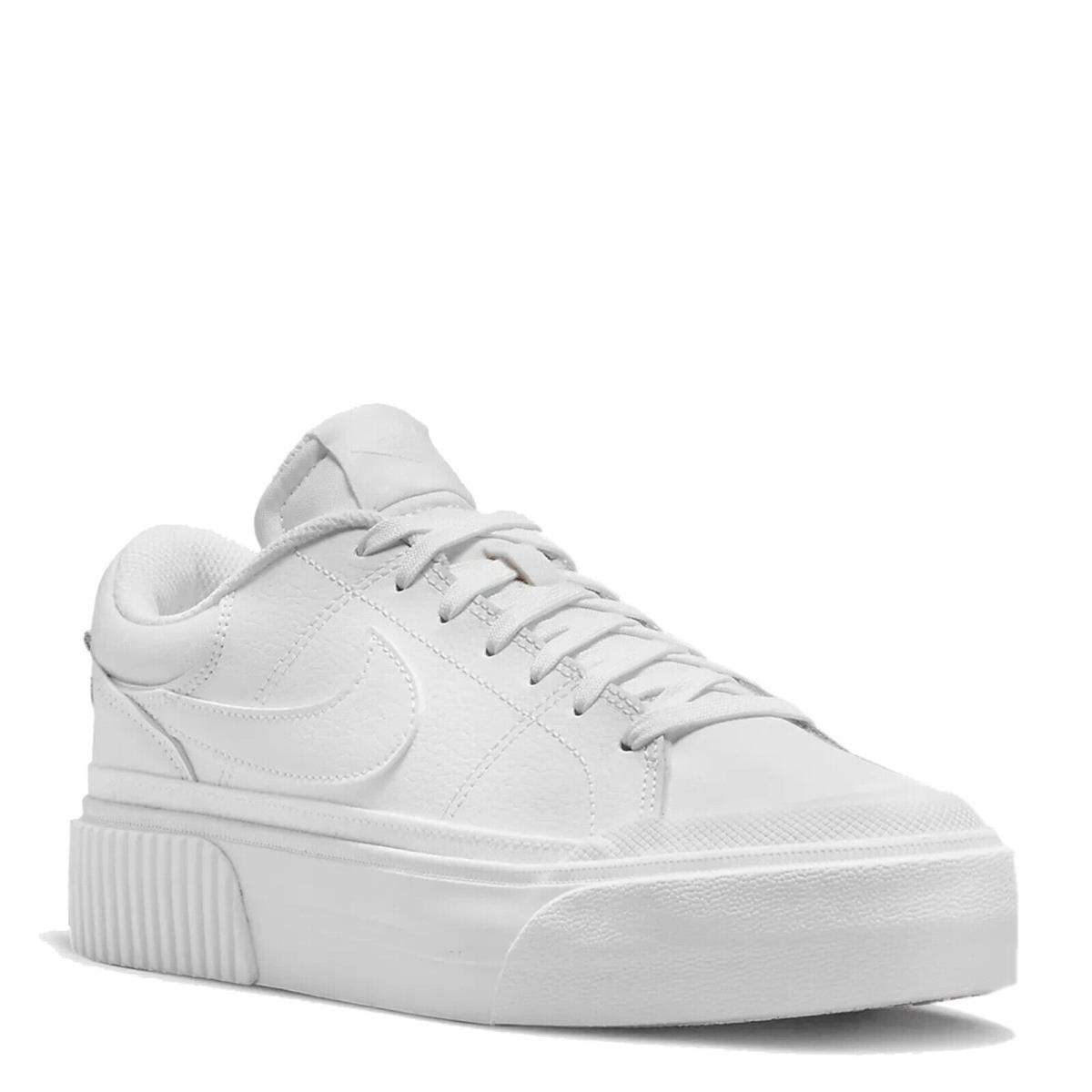 Women`s Nike Court Legacy Lift Platform Sneaker DM7590-101 White/white/white - White/White/White