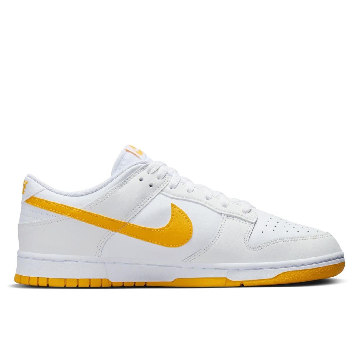 Men`s Nike Dunk Low Retro White/university Gold DV0831 110 - White/University Gold