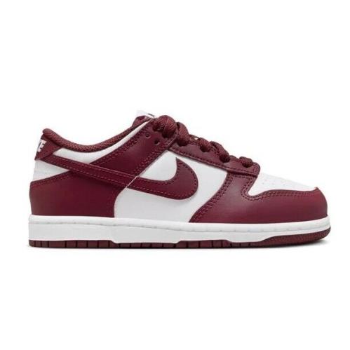 Little Kid`s Nike Dunk Low White/redwood-gym Red FB9108 115 - White/Redwood-Gym Red