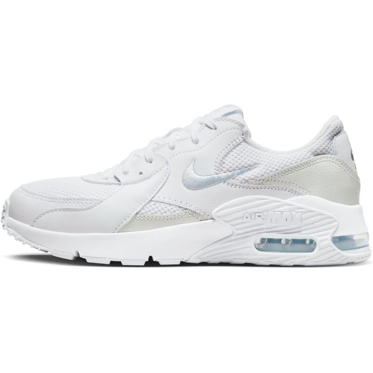 Nike Women`s Air Max Excee Shoes 11 - White Mtlc Platinum White