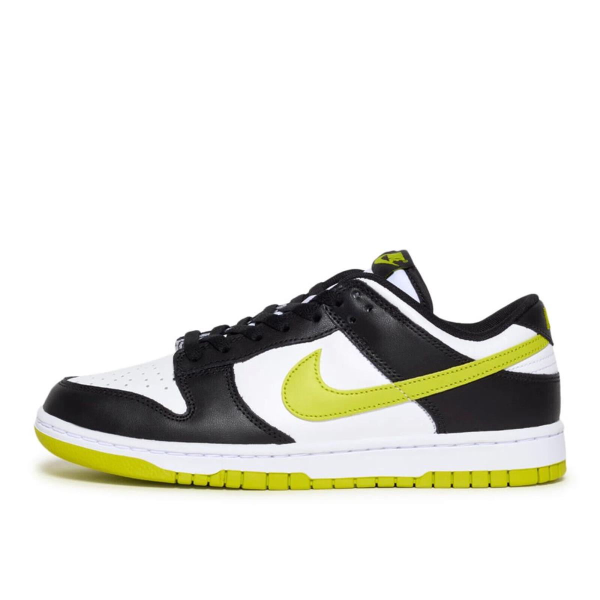 Men`s Nike Dunk Low Retro White/bright Cactus-black DV0833 110 - White/Bright Cactus-Black