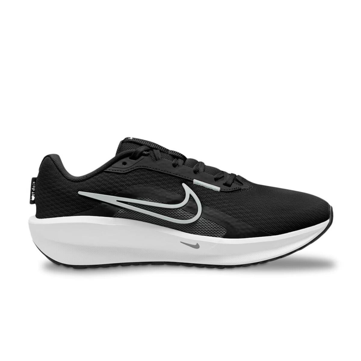 Womens Nike Downshifter 13 Black White Mesh Running Shoes - Black