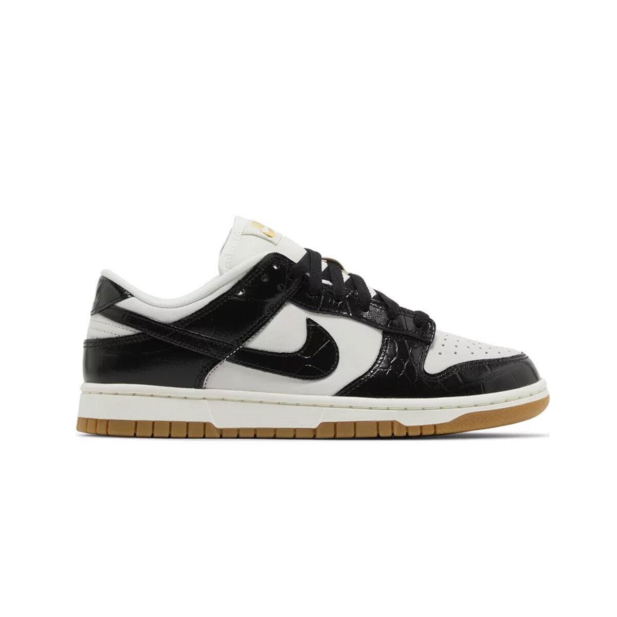 Nike Women`s Dunk Low LX Black Croc FJ2260-003 Black-sail-gum Brown SZ 5-15 - Phantom/Black-Sail-Gum Light Brown