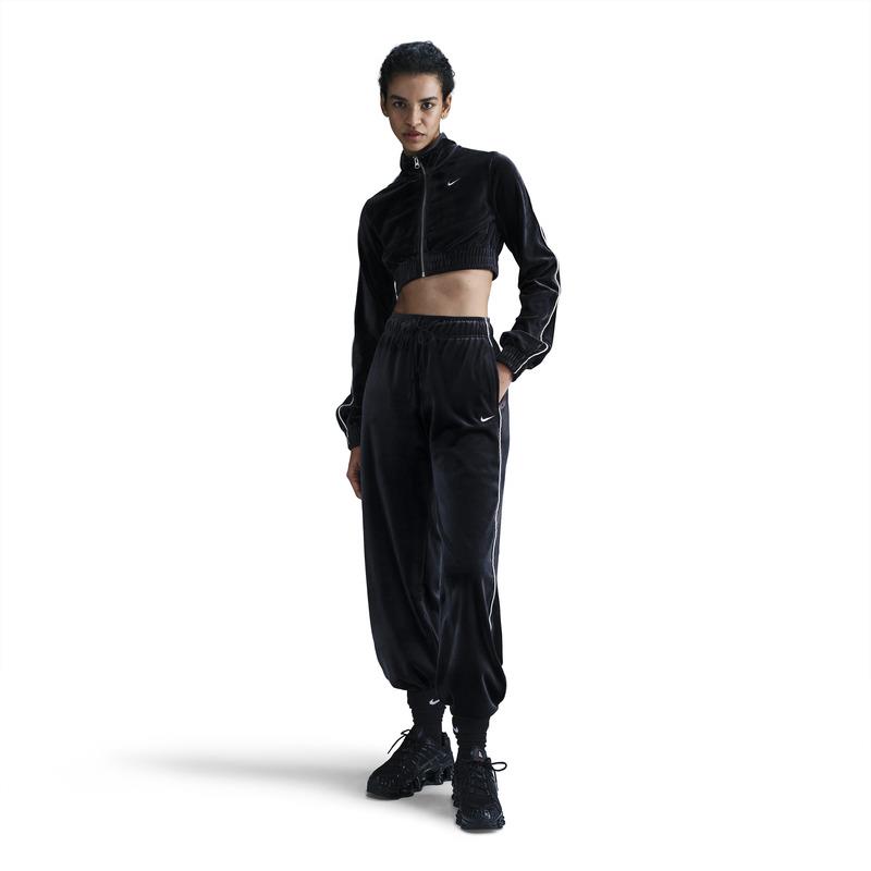 Womens Nike Sportswear Collection Mid Rise Velour Joggers FZ3682-010-SIZE S