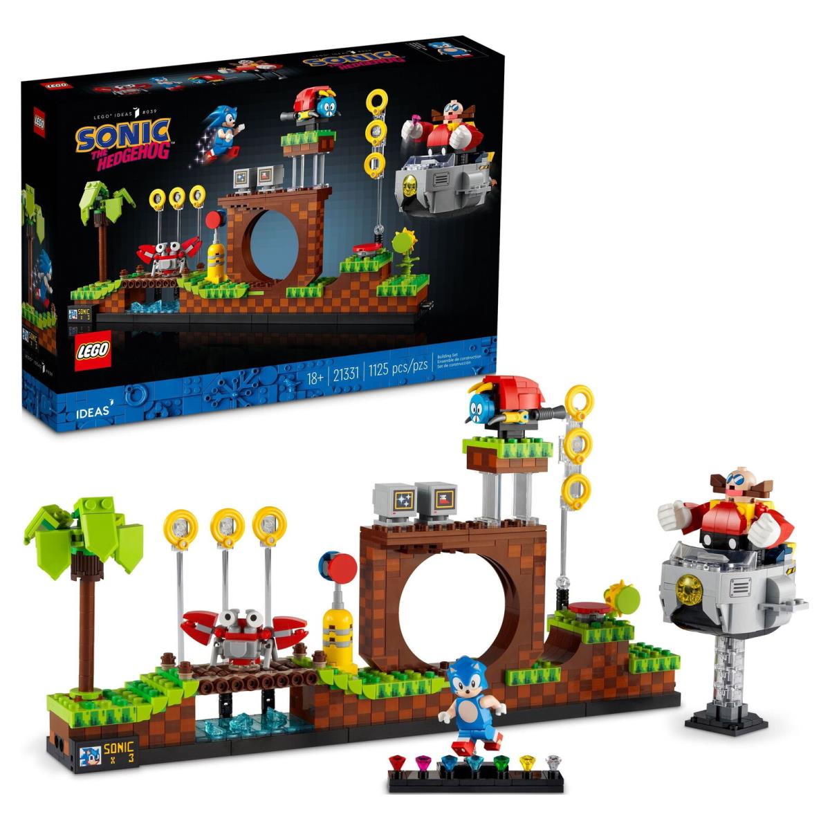 Lego Ideas Sonic The Hedgehog Green Hill Zone 21331 Set 1125 Pieces